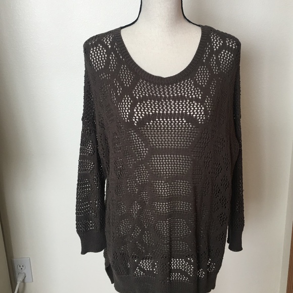 Cotton By Autumn Cashmere Sweaters - Cotton by Autumn Cashmere Open Knit Sweater Sz-M